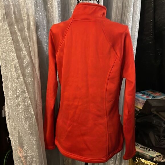 The North Face morningside orange red full zip up windfall fleece lined jacket - Picture 4 of 7
